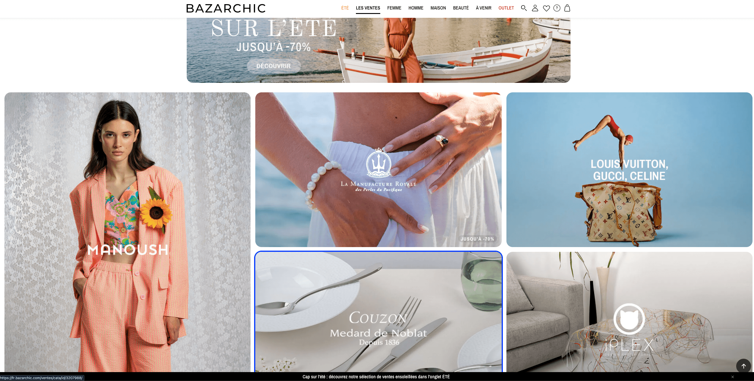 Capture du projet Bazarchic