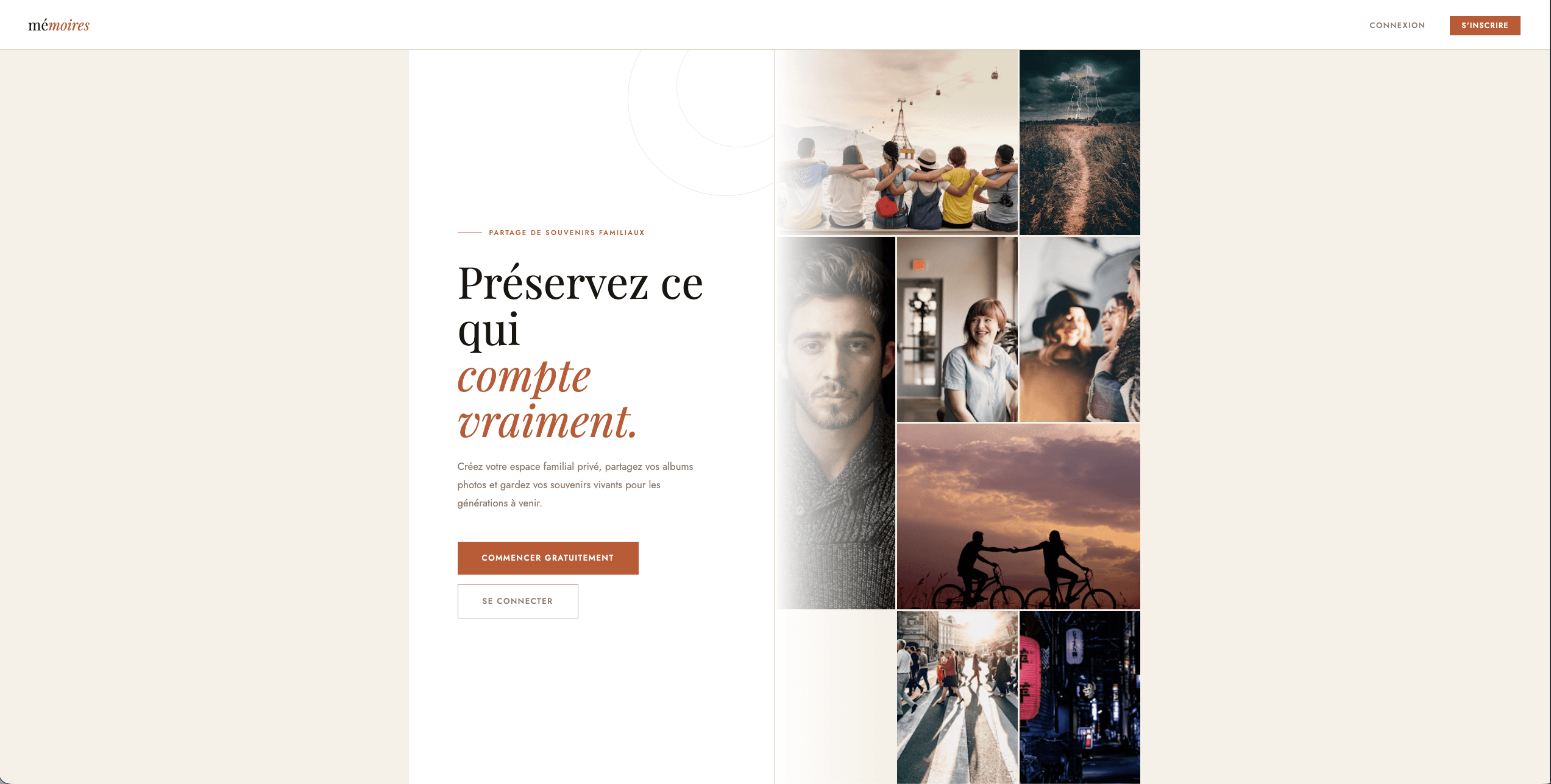 Capture du projet Mémoires